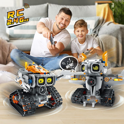 Teknisk Robot til Børn med Skiftende Ansigtsudtryk - 3-i-1 App