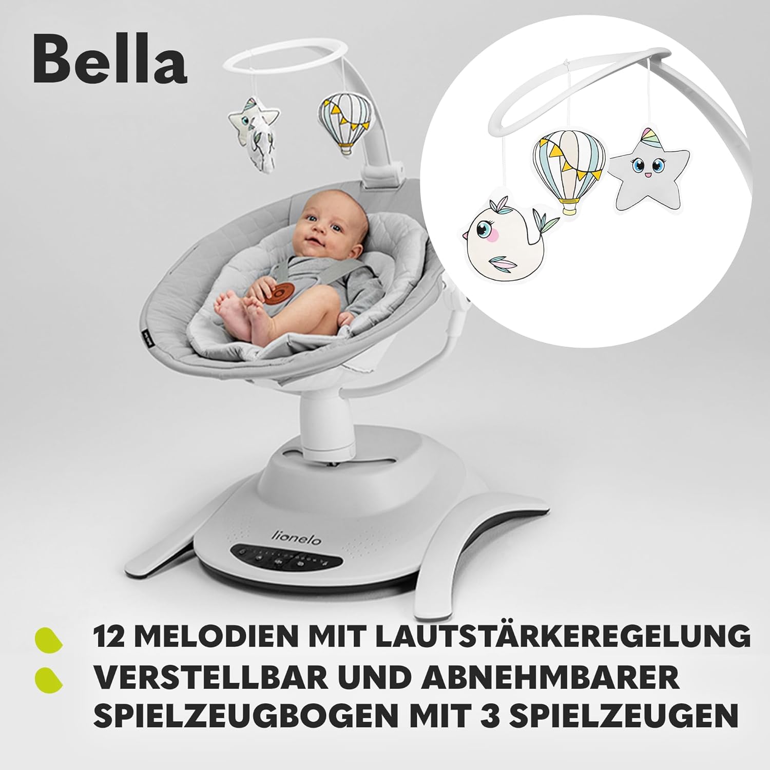 LIONELO Bella Elektrisk Babylift 360°