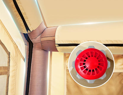 Oppusteligt glamping-telt