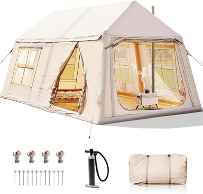Oppusteligt glamping-telt