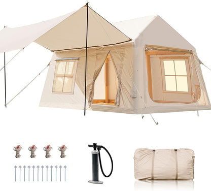 Oppusteligt glamping-telt