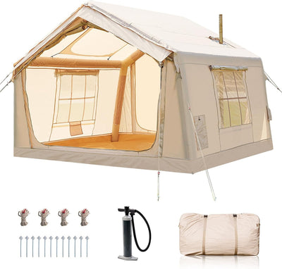 Oppusteligt glamping-telt