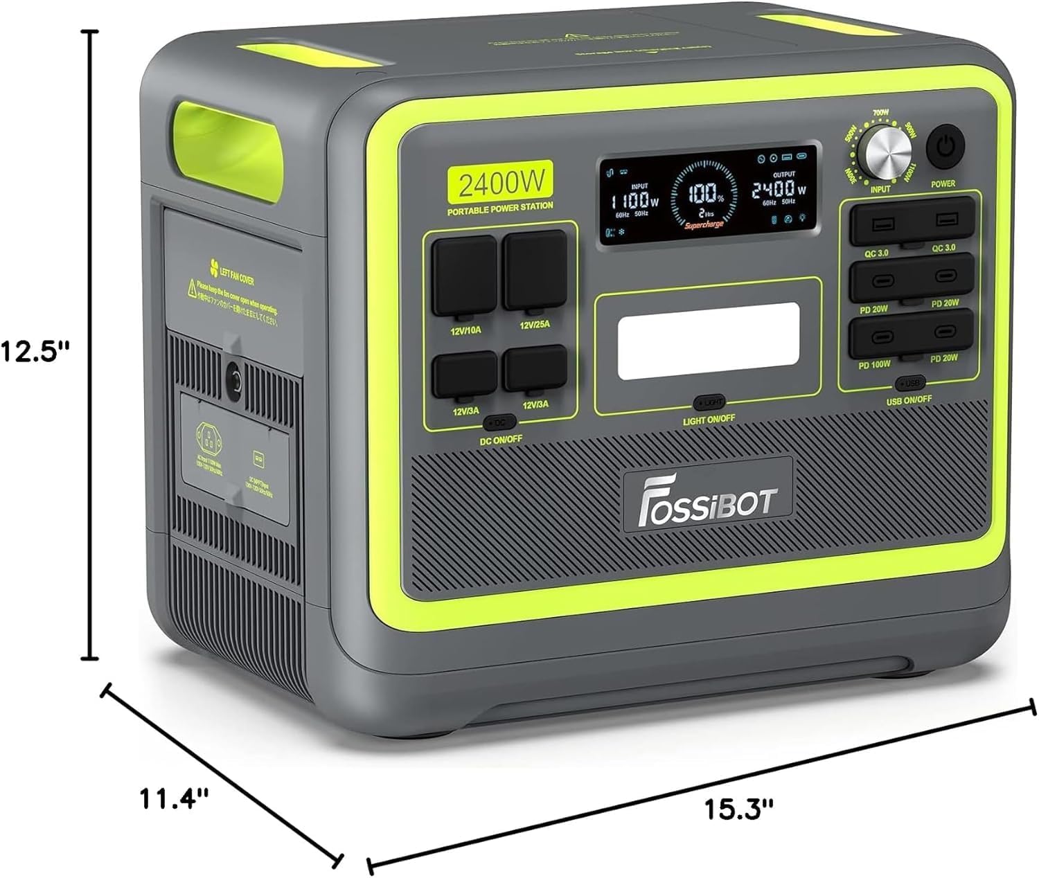 2400W Bærbar Powerstation med 2048Wh
