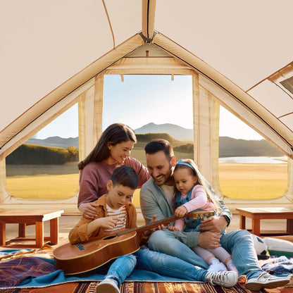 Oppusteligt glamping-telt