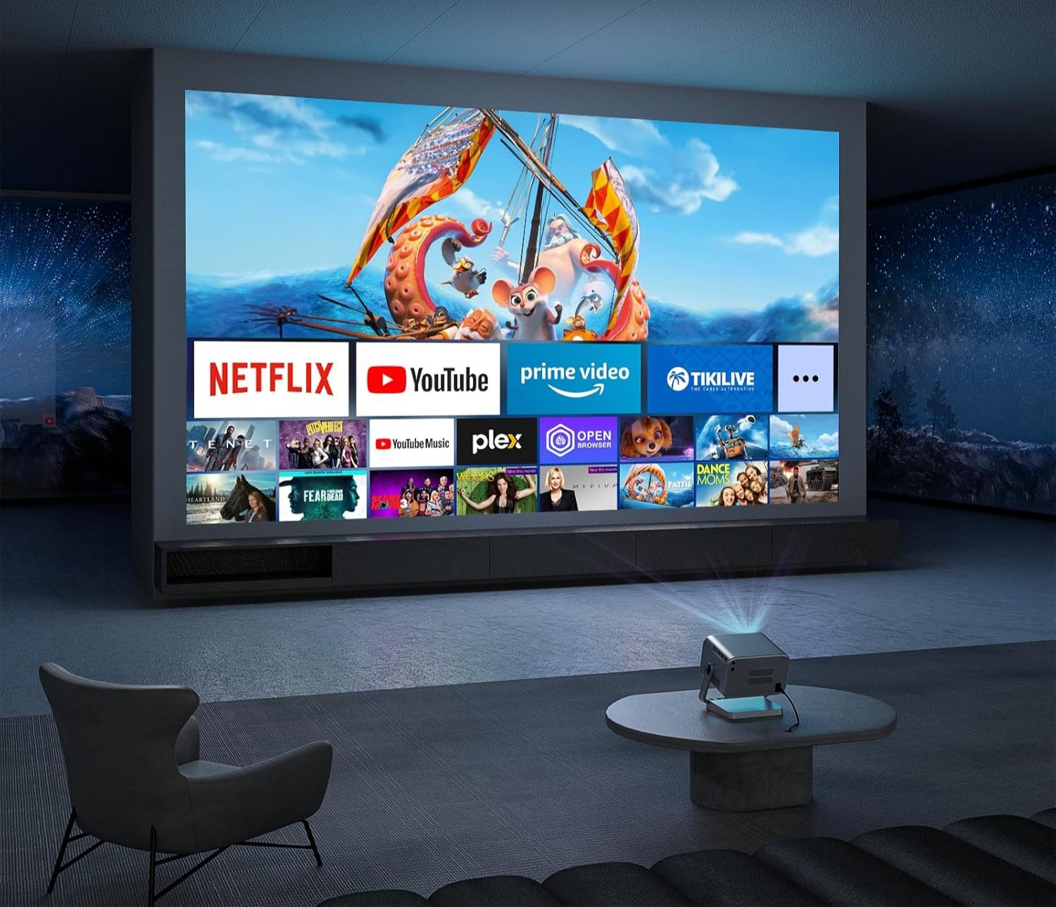 Smart Projektor Netflix Official & Dolby Audio