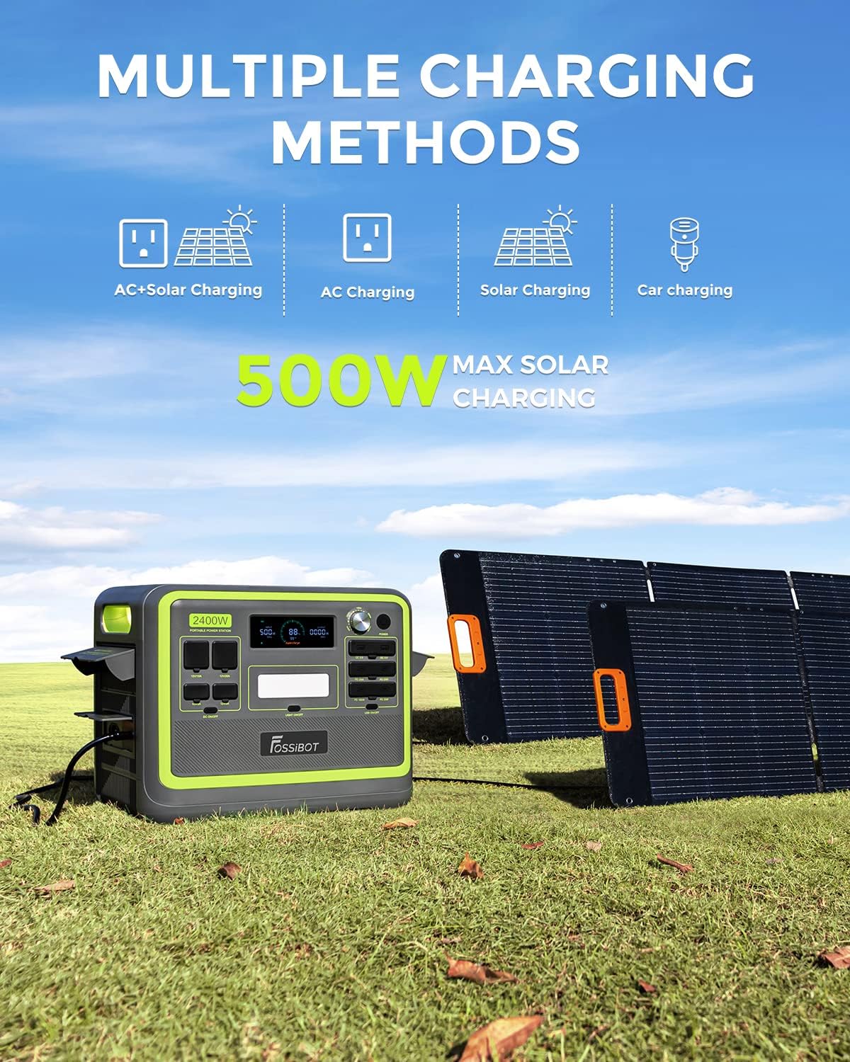 2400W Bærbar Powerstation med 2048Wh