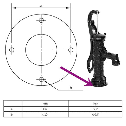 Vandpumpe Til Haven Støbejern Hvid