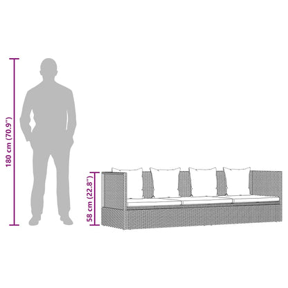 Havebord 200X60 Cm Polyrattan