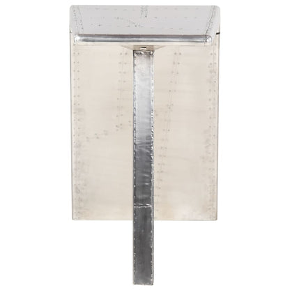 Aviator-Skrivebord 112 X 50 X 76 Cm Metal Sølvfarvet