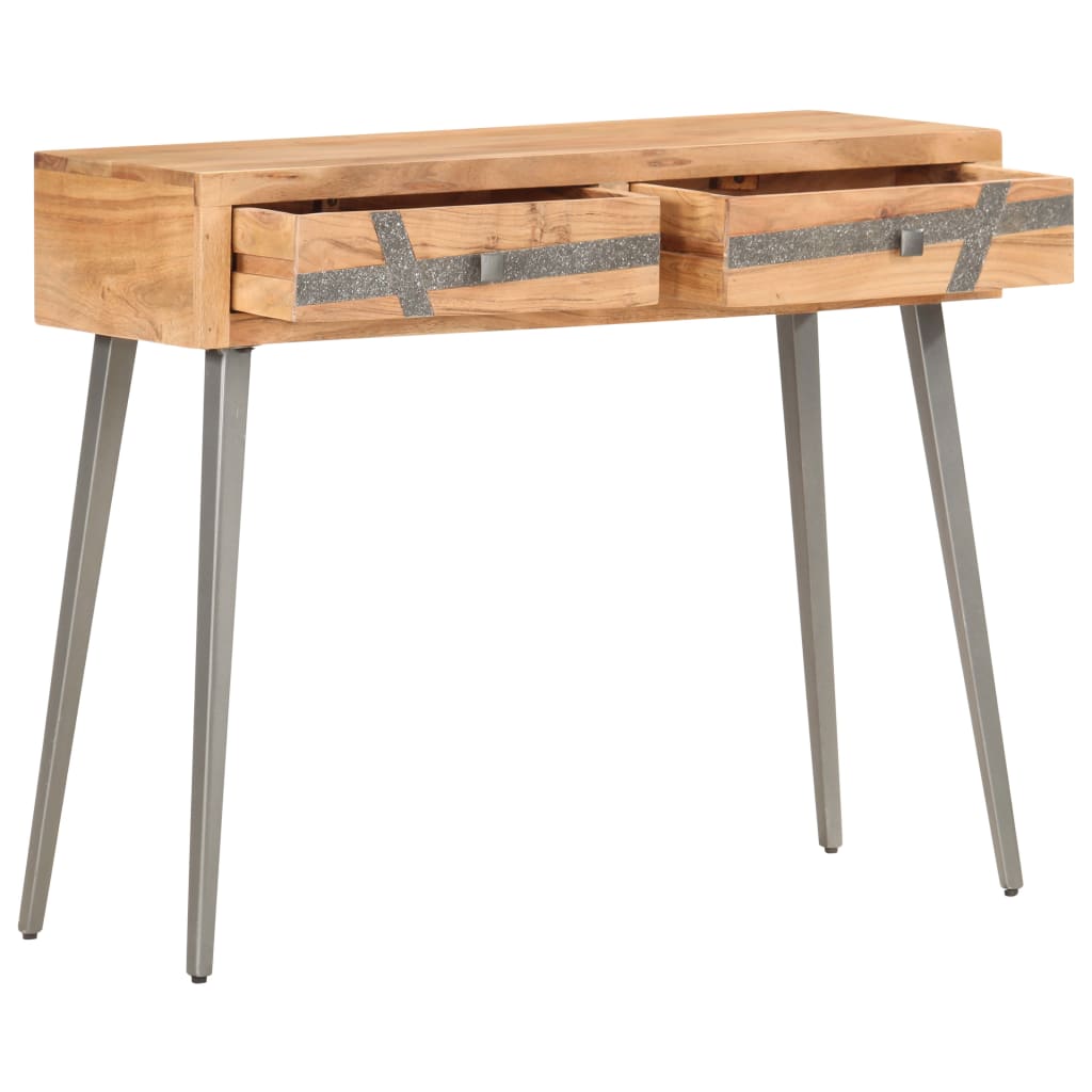 Konsolbord 90 X 30 X 75 Cm Massivt Akacietræ