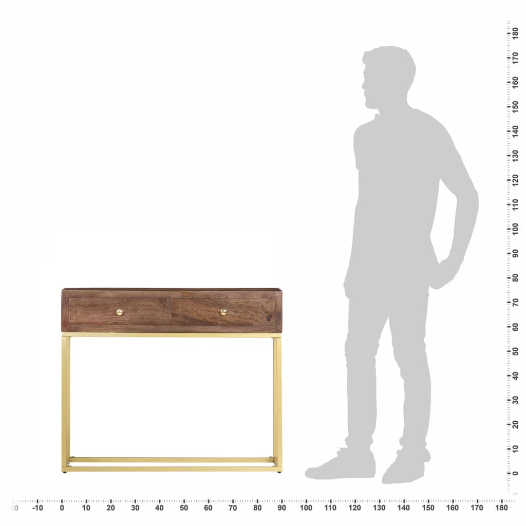 Konsolbord 90 X 30 X 75 Cm Massivt Mangotræ