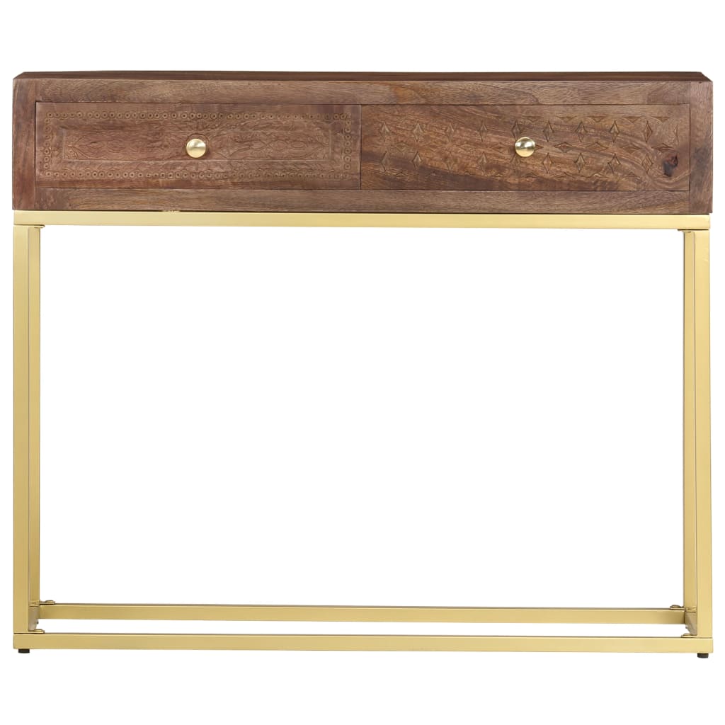 Konsolbord 90 X 30 X 75 Cm Massivt Mangotræ