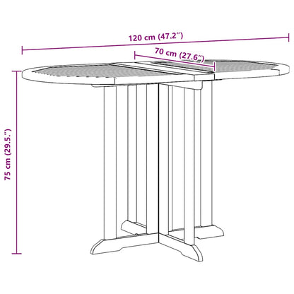 Foldbart Havebord Massivt Teaktræ