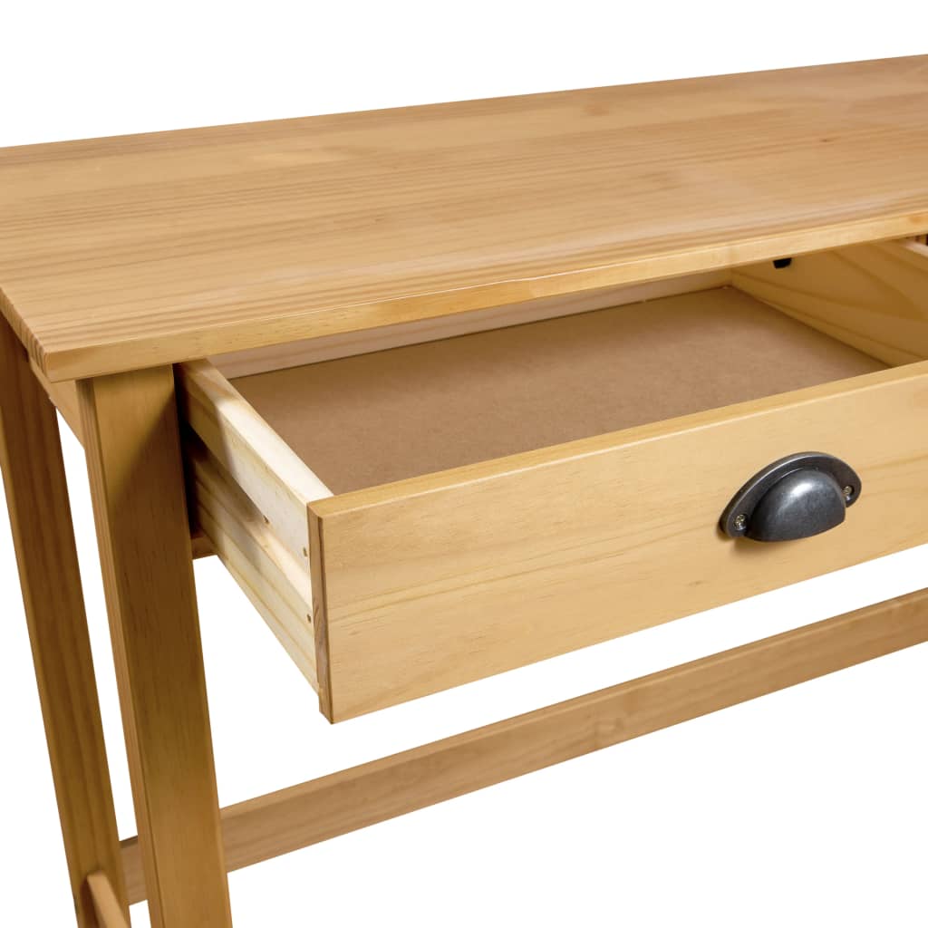 Konsolbord Hill Med 2 Skuffer 110X45X74 Cm Massivt Fyrretræ