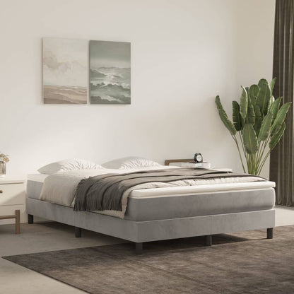 Springmadras Med Pocketfjedre 90X210X20 Cm Fløjl Lysegrå