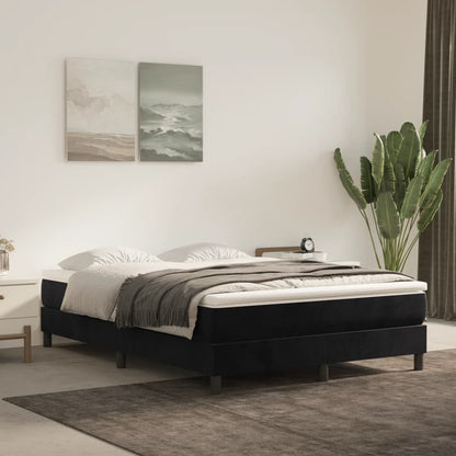 Springmadras Med Pocketfjedre 90X210X20 Cm Fløjl Sort