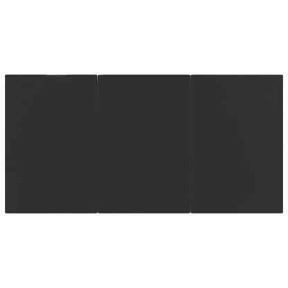 Havebord 200X100X74 Cm Stål Og Hærdet Glas Sort