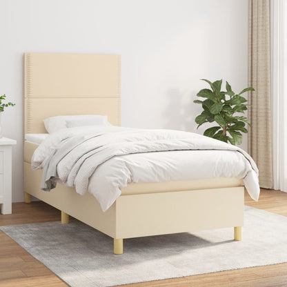Kontinentalseng Med Madras Stof Farvet Creme