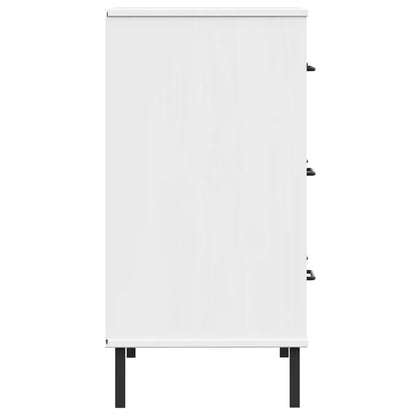 Skænk Med 3 Skuffer Oslo 77X40X79,5 Cm Massivt Træ