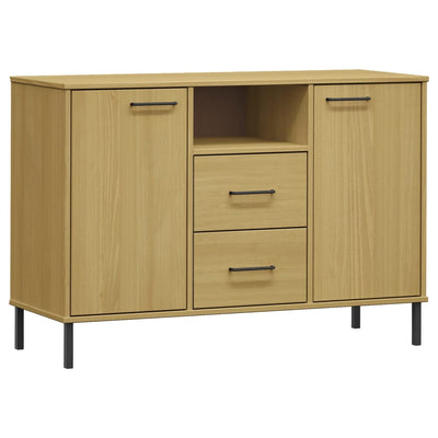 Skænk Med Metalben Oslo 113X40X77 Cm Massivt Træ