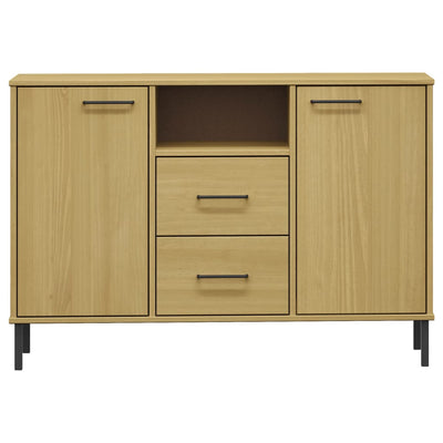 Skænk Med Metalben Oslo 113X40X77 Cm Massivt Træ