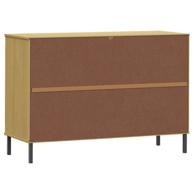 Skænk Med Metalben Oslo 113X40X77 Cm Massivt Træ