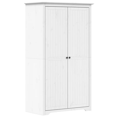 Klædeskab Bodo 99X53,5X173 Cm Massivt Fyrretræ Hvid