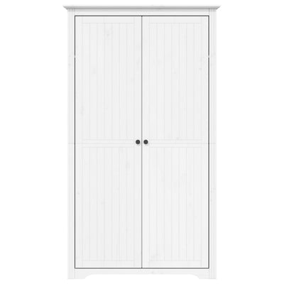 Klædeskab Bodo 99X53,5X173 Cm Massivt Fyrretræ Hvid