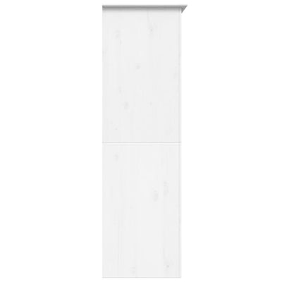 Klædeskab Bodo 99X53,5X173 Cm Massivt Fyrretræ Hvid