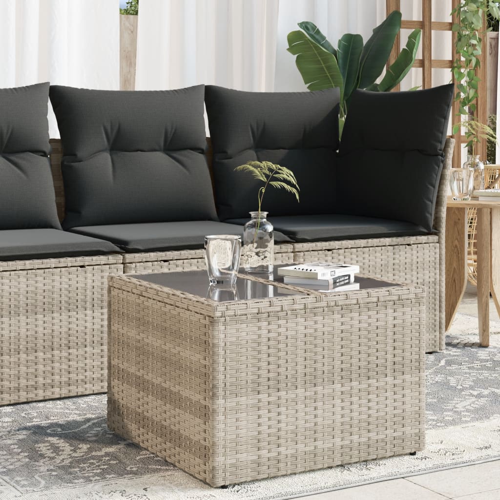 Havebord Med Top 55X55X37 Cm Polyrattan