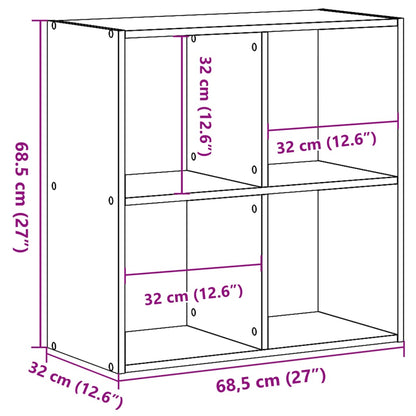 Skab 68,5X32X68,5 Cm Konstrueret Træ Betongrå