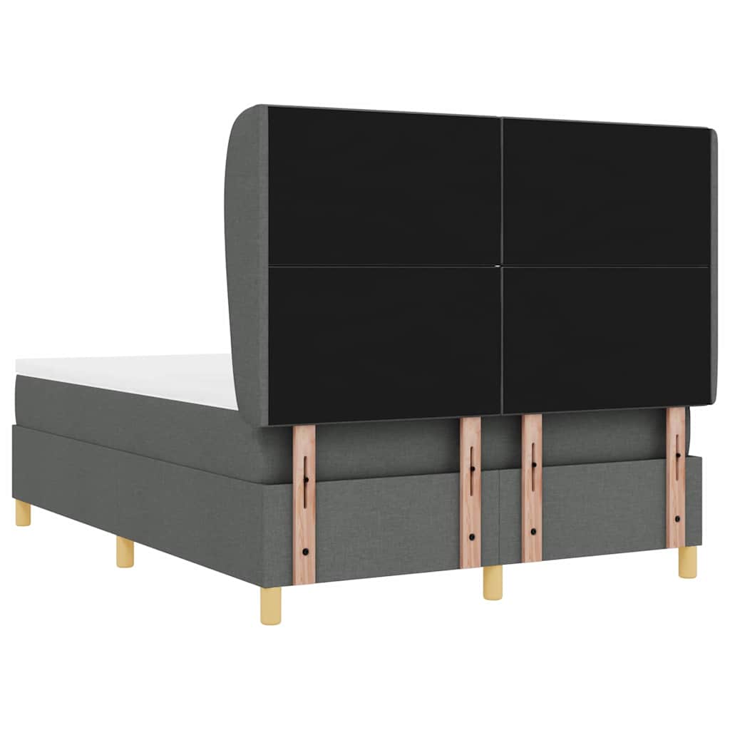 Boks-Madras Seng Med Madras Mørkegrå 90X190 Cm Stof Mørkegrå