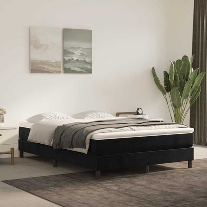 Springmadras Med Pocketfjedre 90X210X20 Cm Fløjl Sort