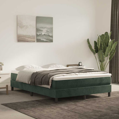 Springmadras Med Pocketfjedre 120X190X20 Cm Fløjl Mørkegrøn