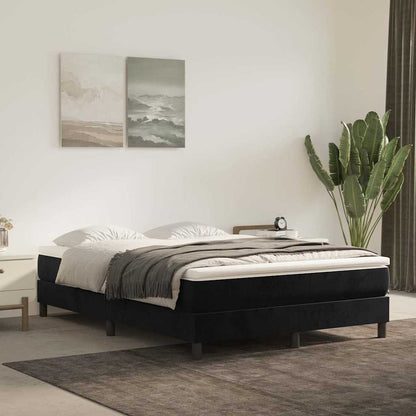 Springmadras Med Pocketfjedre 90X210X20 Cm Fløjl Sort