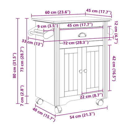 Køkkenvogn Bodo 72X45X80 Cm