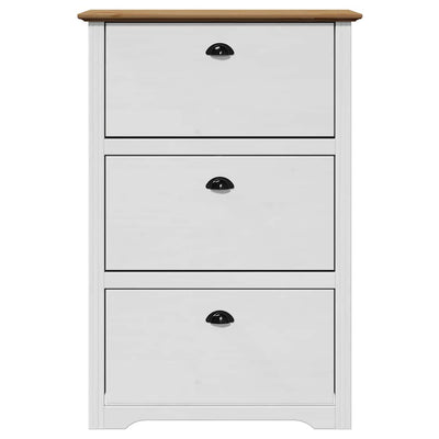 Skoreol Bodo 80X35X118 Cm Hvid Og Brun
