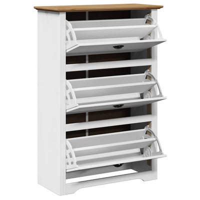 Skoreol Bodo 80X35X118 Cm Hvid Og Brun