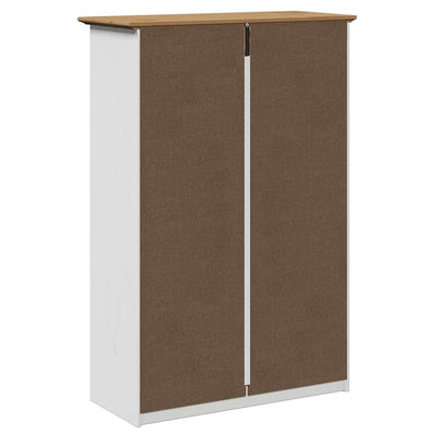 Skoreol Bodo 80X35X118 Cm Hvid Og Brun