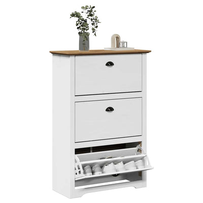 Skoreol Bodo 80X35X118 Cm Hvid Og Brun