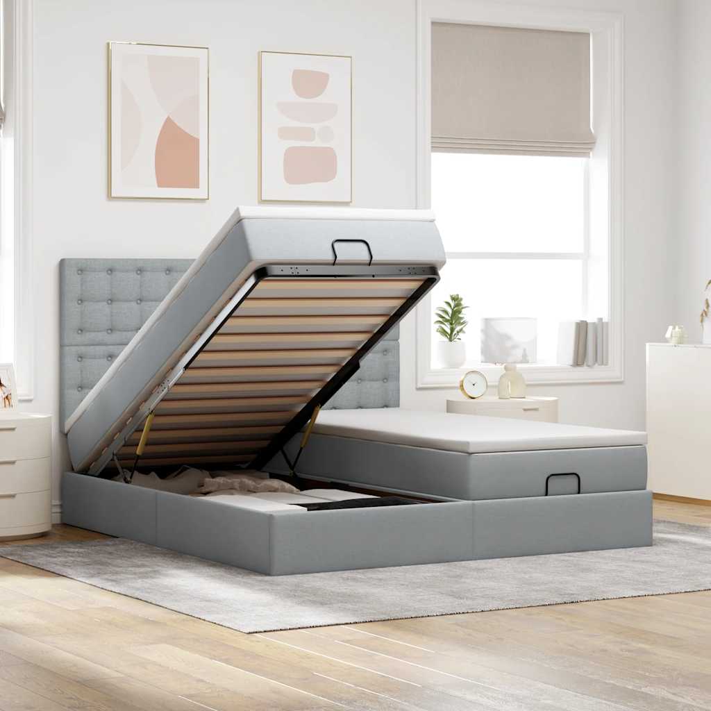 Osmannisk Sengeramme Med Madrasser Stof