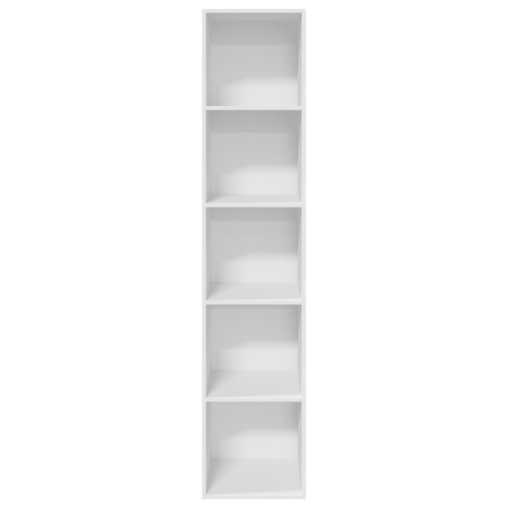 Bogskab 40X30X152 Cm Konstrueret Træ Hvid