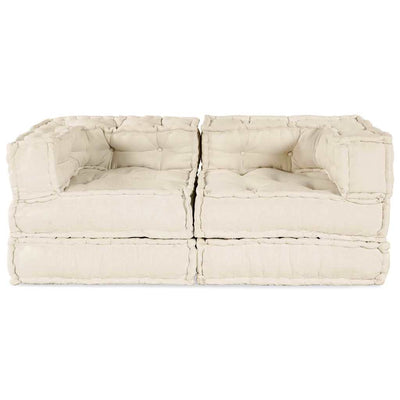 Modulsofa 2 Pcs Creme 70 X 70 X 56 Cm Stof Artisan Eg