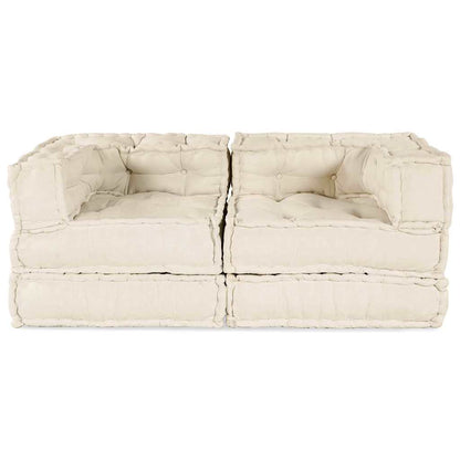Modulsofa 2 Pcs Creme 70 X 70 X 56 Cm Stof Artisan Eg