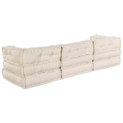 Modulsofa 3 Pcs Creme 70 X 70 X 56 Cm Stof Artisan Eg