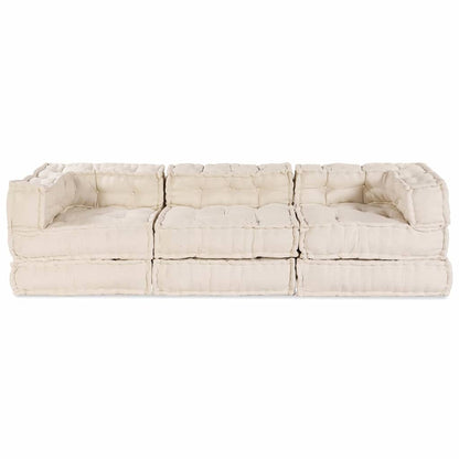 Modulsofa 3 Pcs Creme 70 X 70 X 56 Cm Stof Artisan Eg
