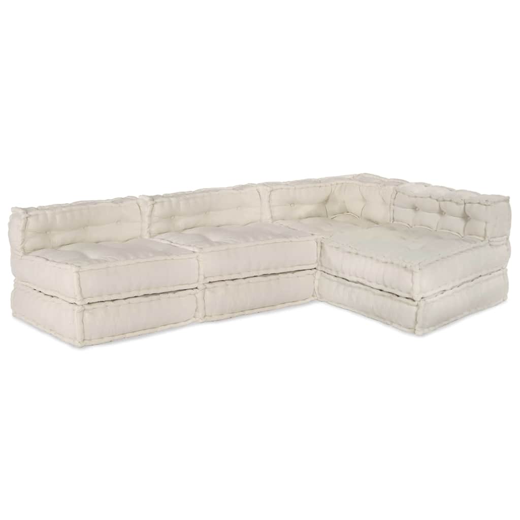 Modulsofa 4 Pcs Creme 70 X 70 X 56 Cm Stof Artisan Eg