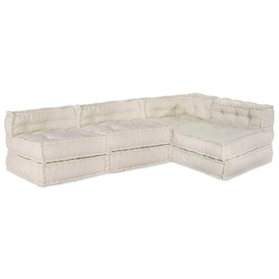 Modulsofa 4 Pcs Creme 70 X 70 X 56 Cm Stof Artisan Eg