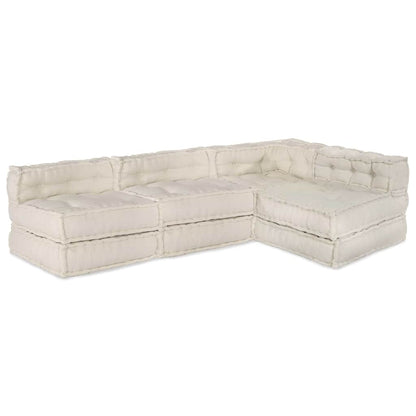 Modulsofa 4 Pcs Creme 70 X 70 X 56 Cm Stof Artisan Eg