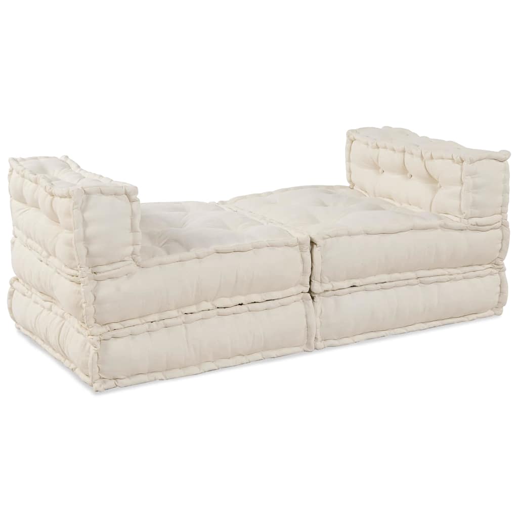 Modulsofa 4 Pcs Creme 70 X 70 X 56 Cm Stof Artisan Eg